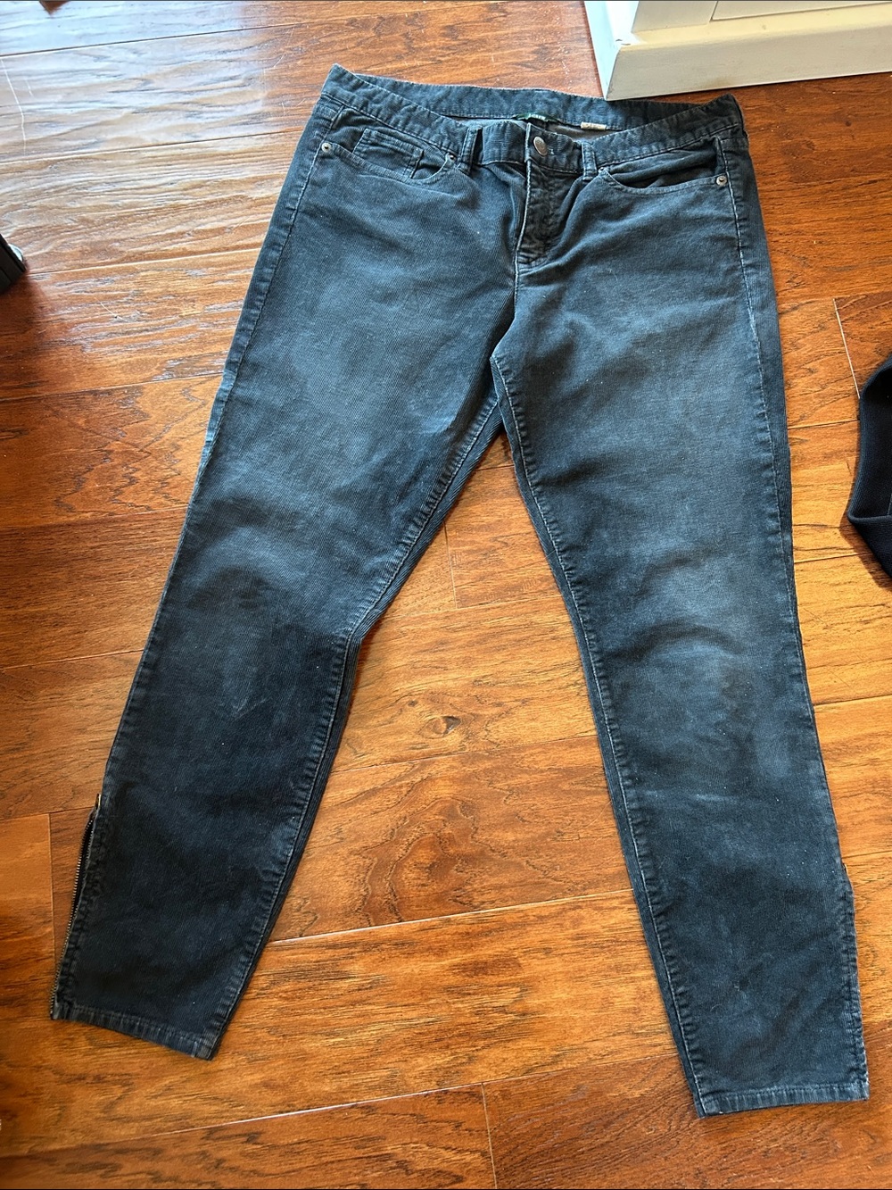 J. Crew Toothpick Super Skinny stretch Cord Women's Pants&dark navy.Vintage look